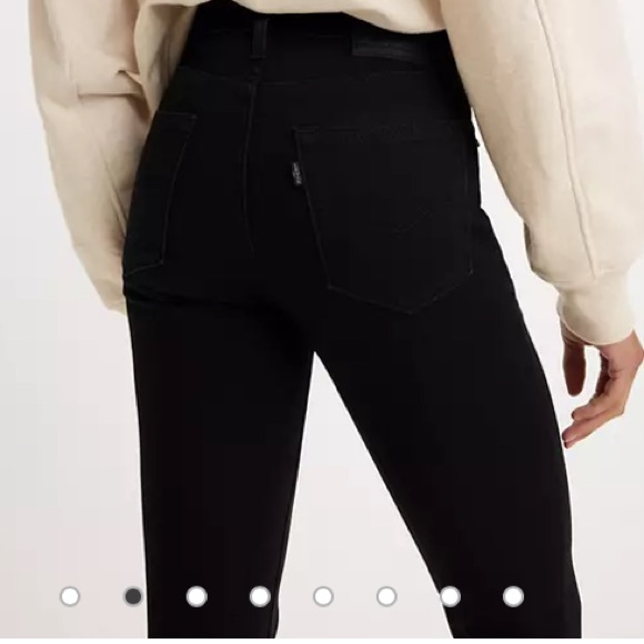 LEVI'S BLACK SKINNY JEANS - Picture 2 of 5